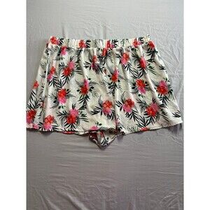 Madden NYC Hawaiian Print Shorts PullOn Elastic Waist Lightweight plus size xxxl